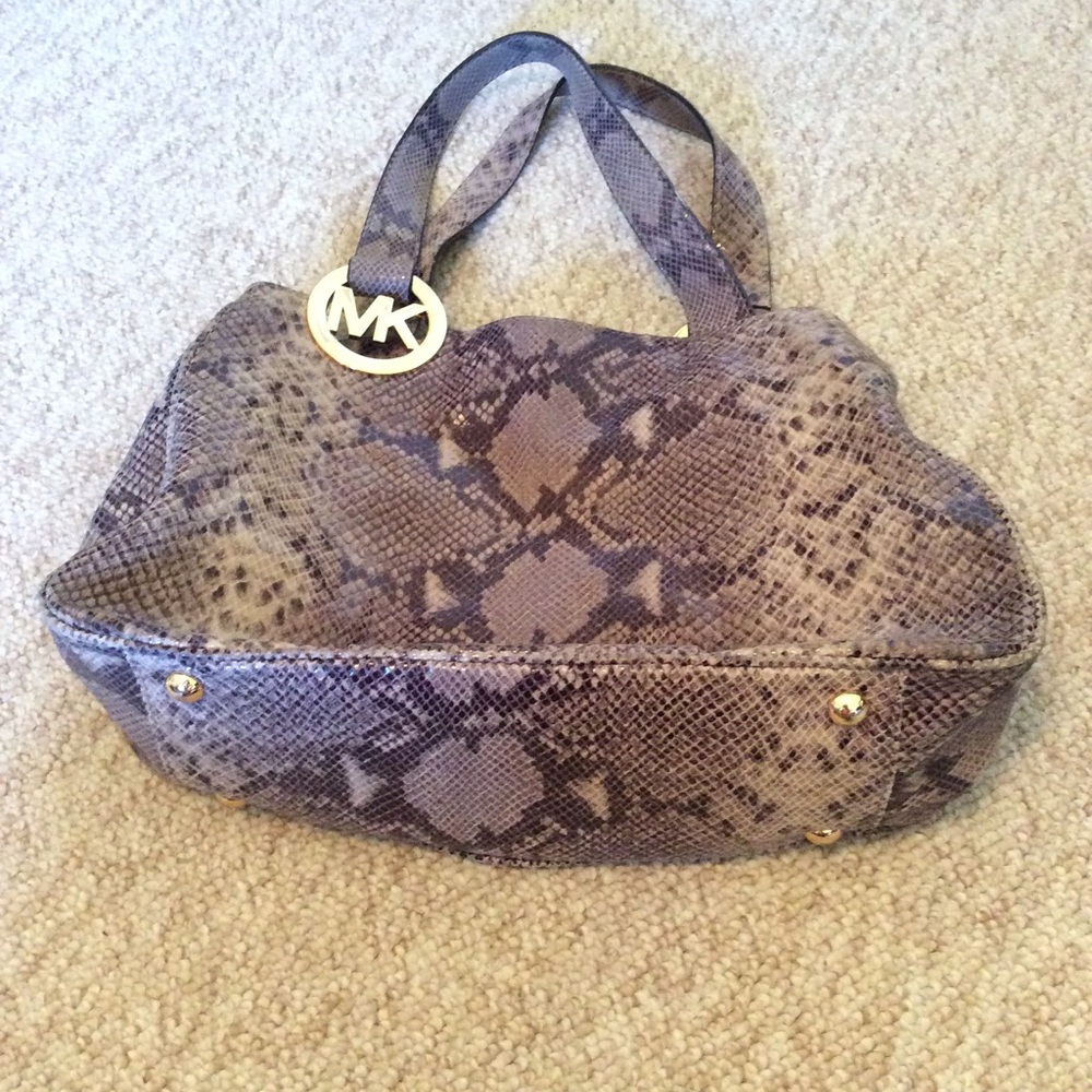 Michael Kors Embossed Python Leather Shoulder Bag - image 4